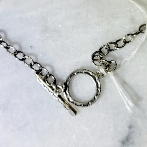 Turquoise Onyx Sterling 925 Necklace 21.25" - Picture 6 of 6